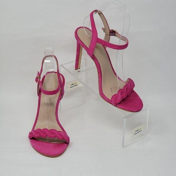 Stuart Weitzman Womens Dancer Twistie 100 Suede Pink Stiletto Heels Size 7.5 New - Picture 1 of 10